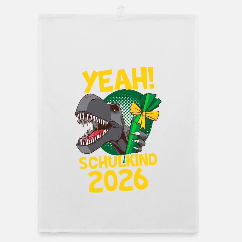 Yeah! Schulkind 2026 Dino Einschulung Torchon bio