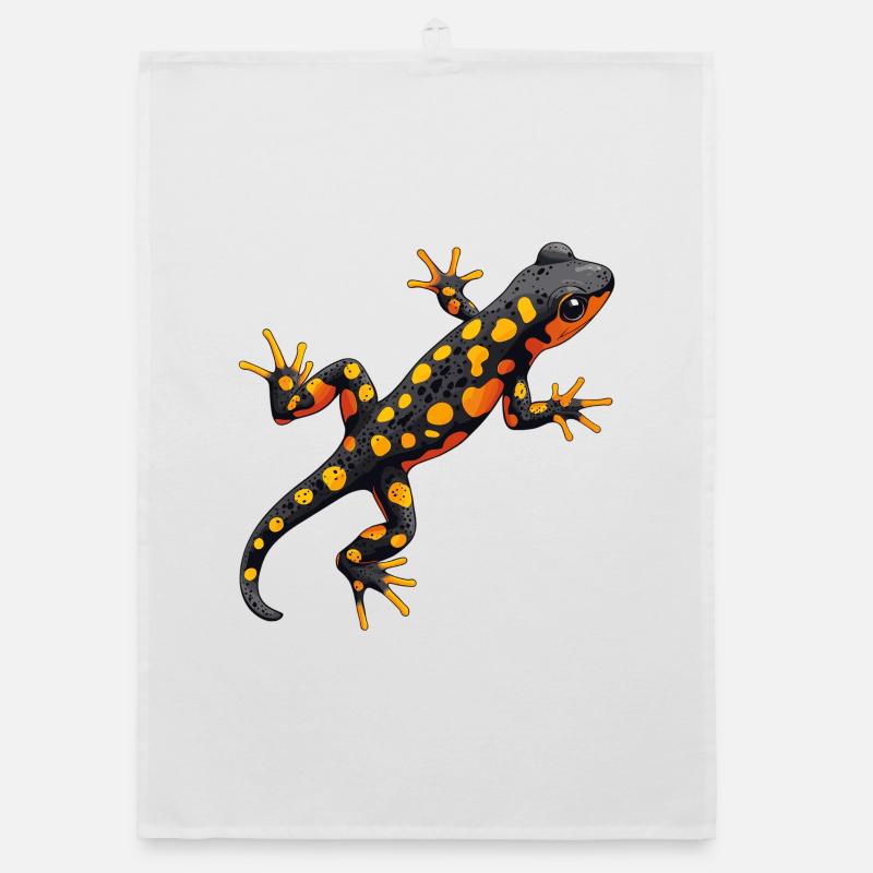 Feuersalamander Salamander Organic Geschirrtuch