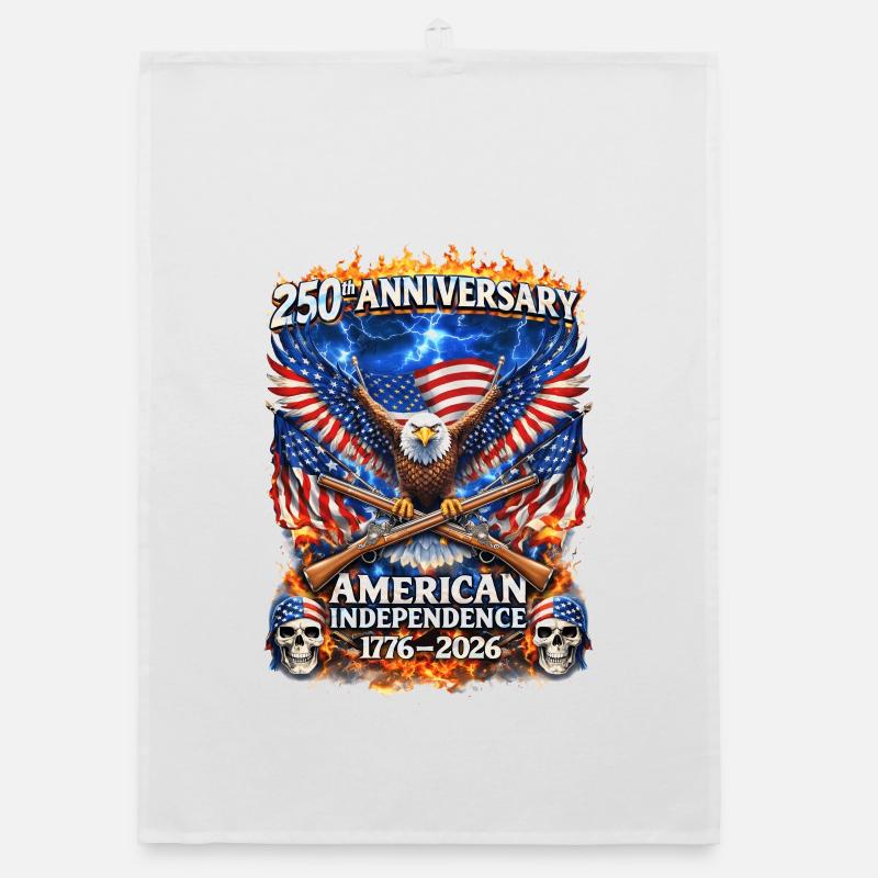 250th American Independence Eagle Organic dish towel
