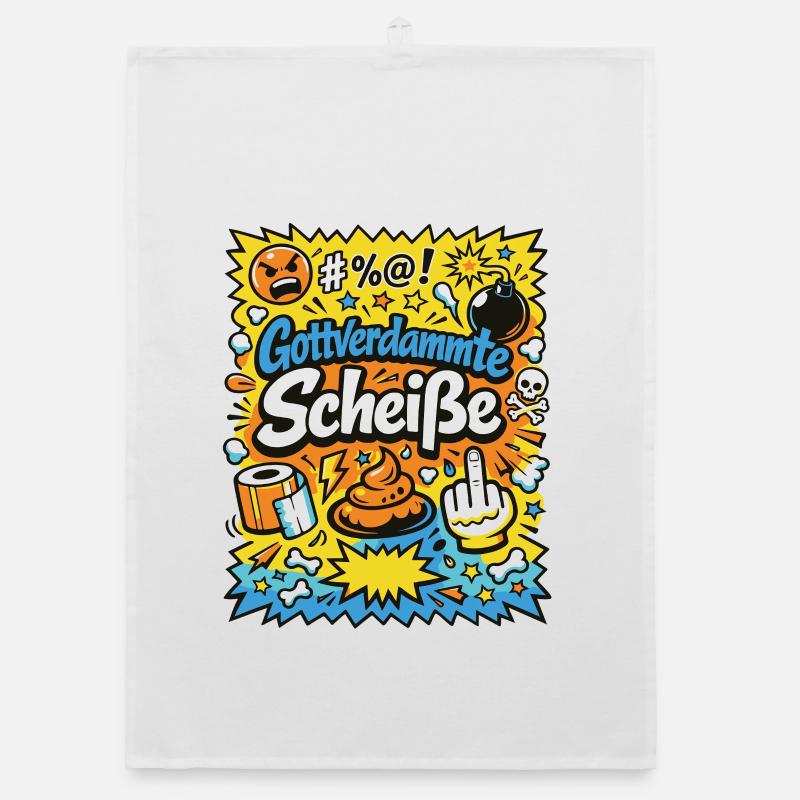 Gottverdammte Scheiße! Comic-Explosion Organic Geschirrtuch