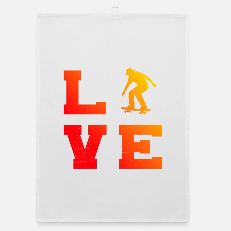 A motif only for skaters Organic dish towel