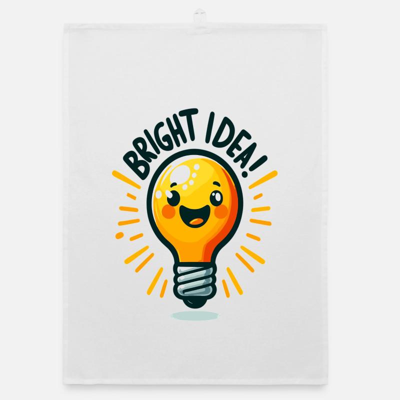 Fröhliche Glühbirne Idee Organic Geschirrtuch