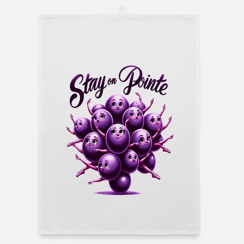 Pointe Grapes Dream Organic dish towel