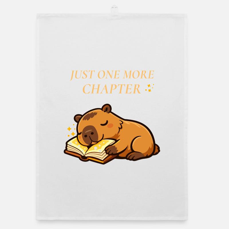 Just One More Chapter Capybara Lesen Organic Geschirrtuch
