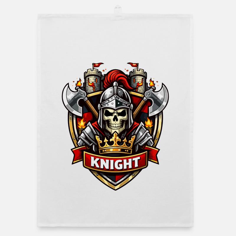 Crusader Skull Emblem Organic dish towel