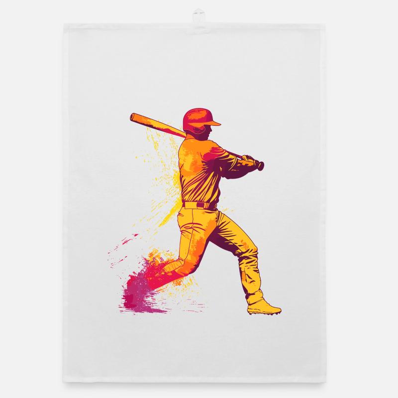 Héros de la batte de baseball Explosion de couleurs Torchon bio