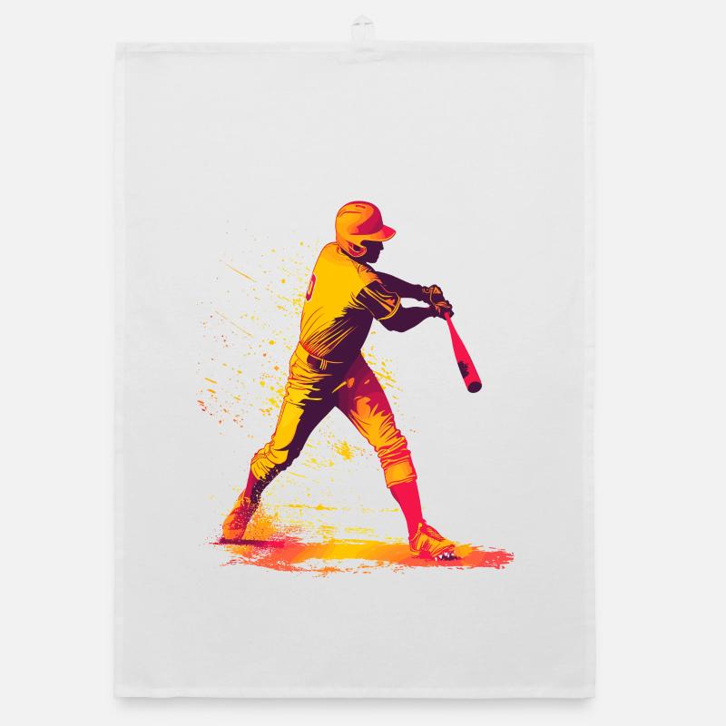 Battoir de baseball à explosion de couleur Torchon bio