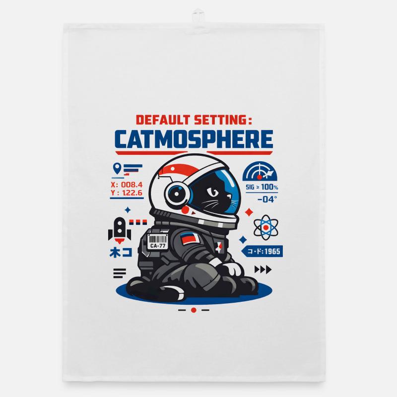 Default Mode Catmosphere | Astro Cat Organic dish towel
