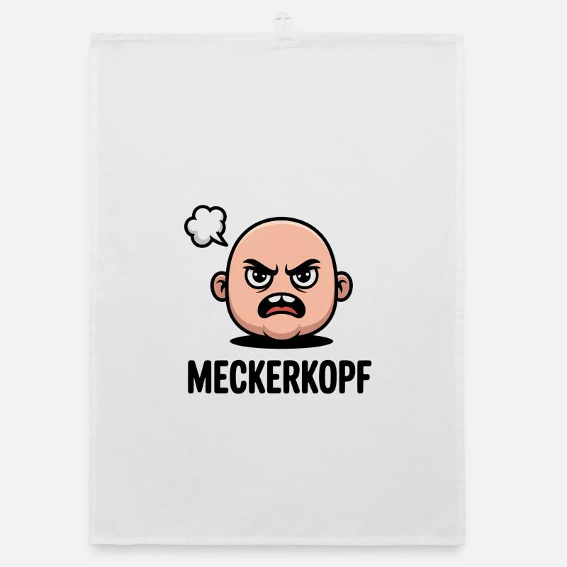 Complainer Funny Grumpy Cartoon Organic dish towel