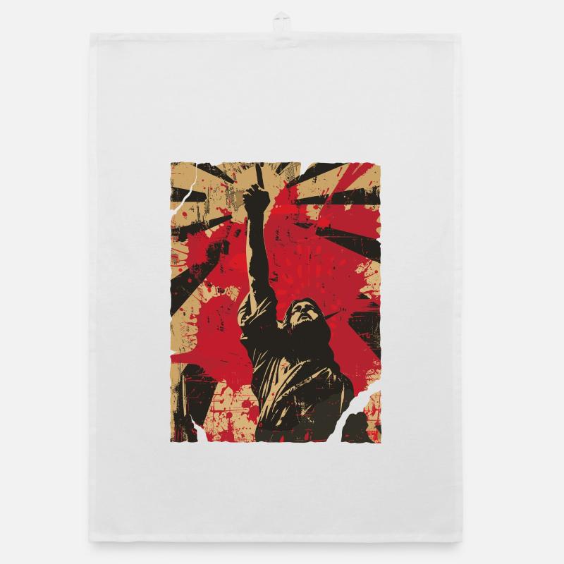 Aufstehende Faust Protest Organic Geschirrtuch