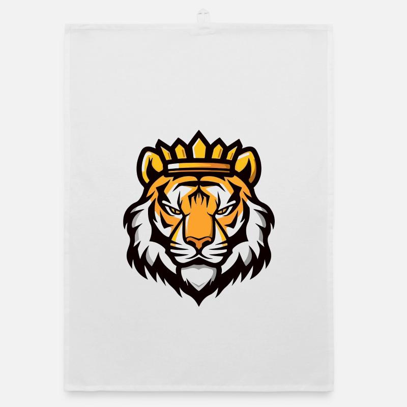 Tiger Head Crown Organic dish towel