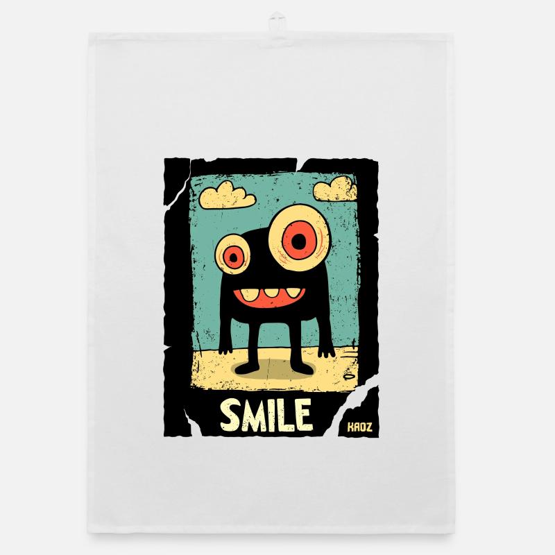 Monstre borgne dans le sable Torchon bio