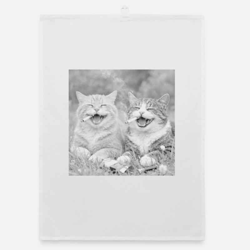 Drôle de design de chat Torchon bio