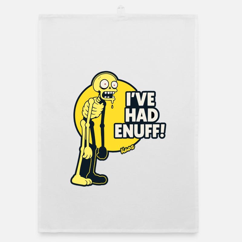 Skeleton Spell Enough Now Organic dish towel