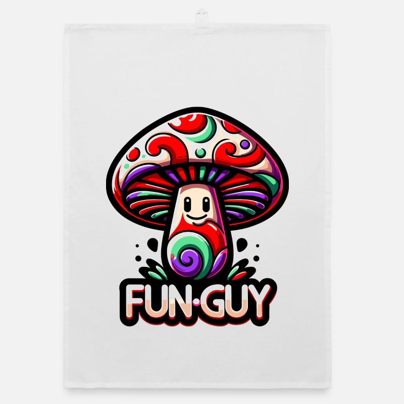 Psychedelischer Pilz Fun Guy Organic Geschirrtuch
