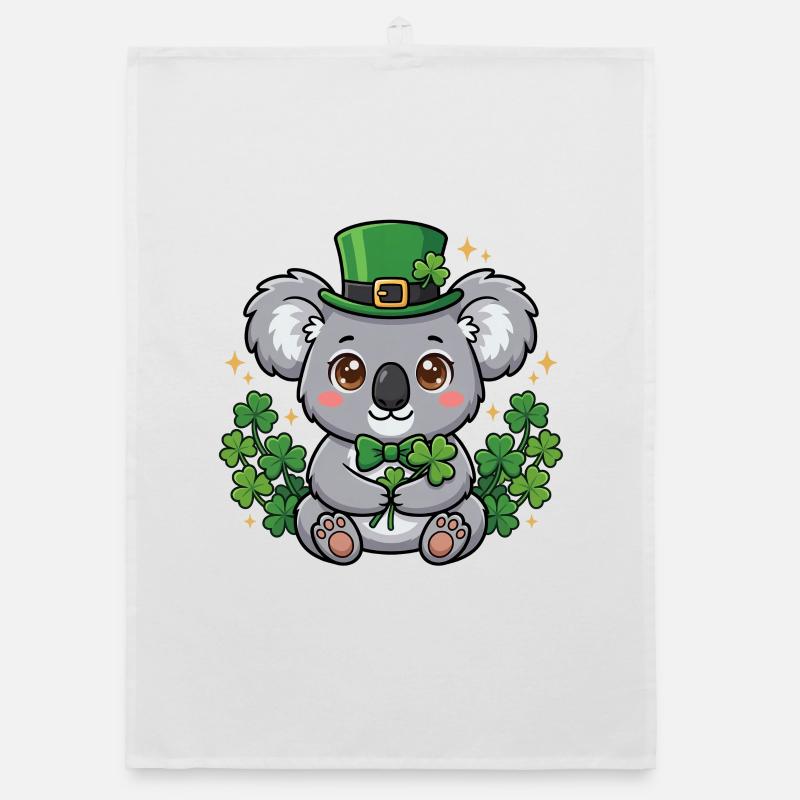 Anniversaire de la Saint-Patrick Koala Bear Australie Torchon bio