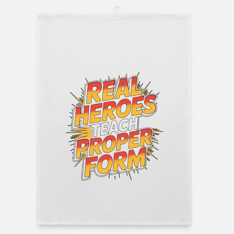 PT Educator Real Heroes Teach Movement Therapy Organic Geschirrtuch