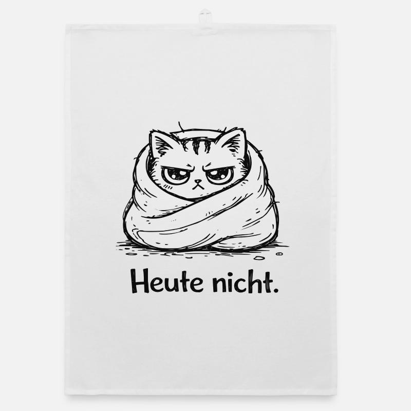 Grumpycat: Not today Organic dish towel