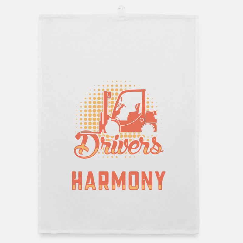 Staplerfahrer Englisch Spruch Stapler Organic Geschirrtuch