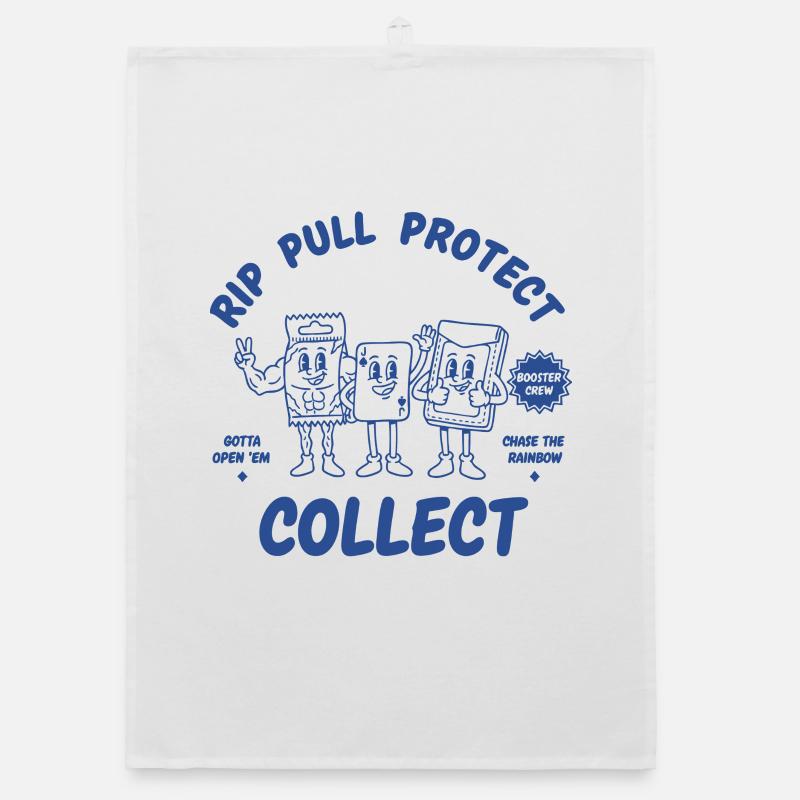 Rip Pull Protect Collect Trading Card Booster Crew Organic dish towel