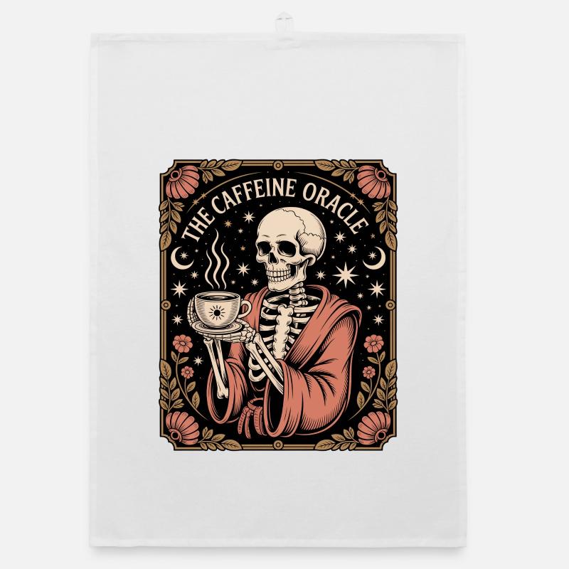 La caféine Oracle Skeleton Oracle Coffee Torchon bio
