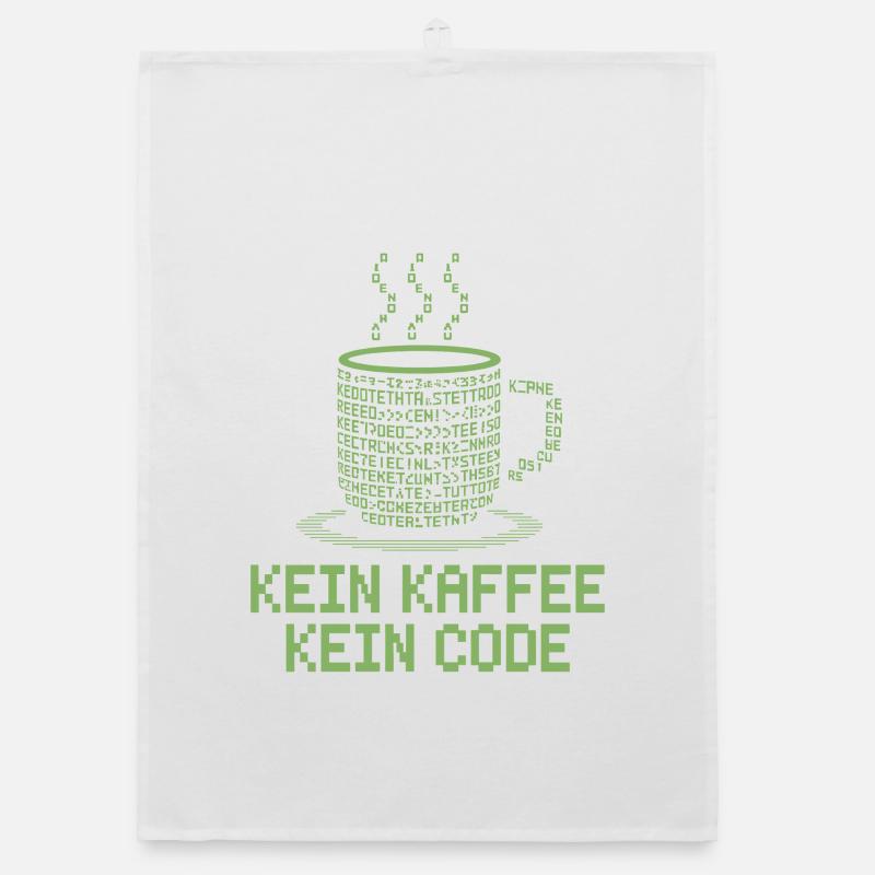 Kein Kaffee Kein Code Programmierer Informatiker Organic Geschirrtuch