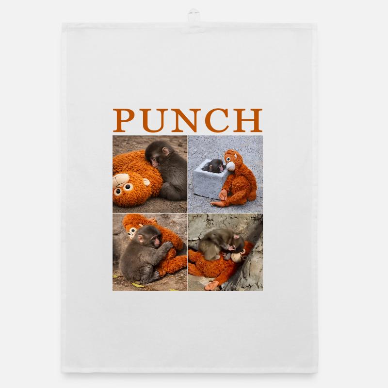 Équipe Monkey Punch - Torchon bio - blanc
