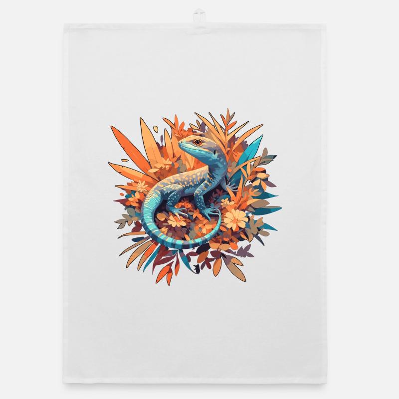 Eidechsen Eidechse Organic Geschirrtuch