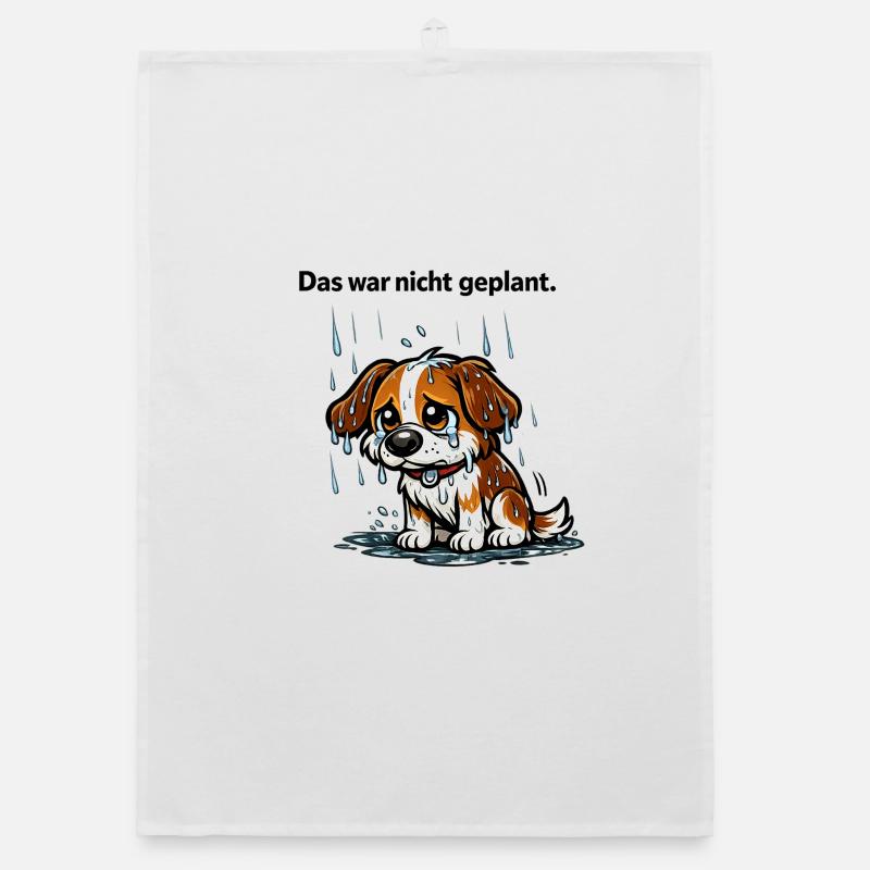 Lustiger Hund Spruch Geschenk - Organic Geschirrtuch - Weiß