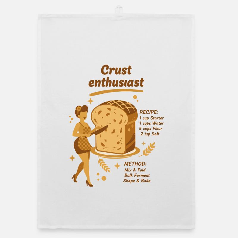 Sourdough Crust Enthusiast Bread Baking Baker Organic dish towel