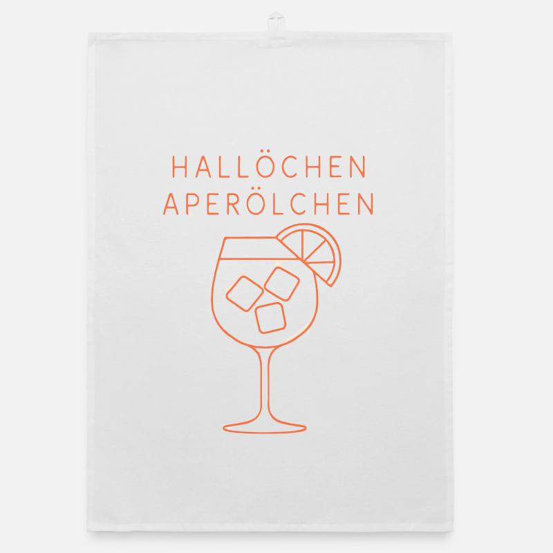 Hallöchen Aperölchen Party Spritz Geschenkidee Organic Geschirrtuch