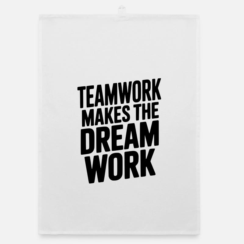 Teamwork Makes the Dream Work Organic dish towel