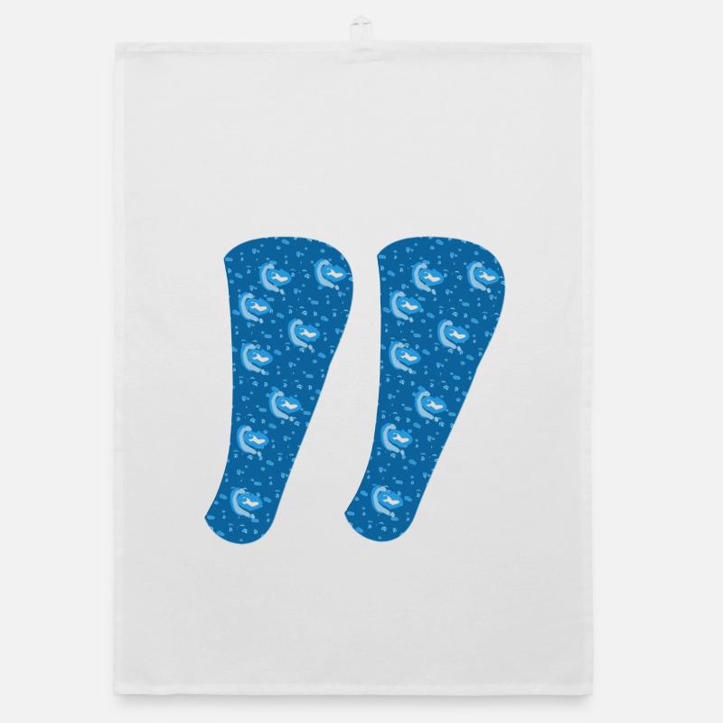 Quotation marks Organic dish towel