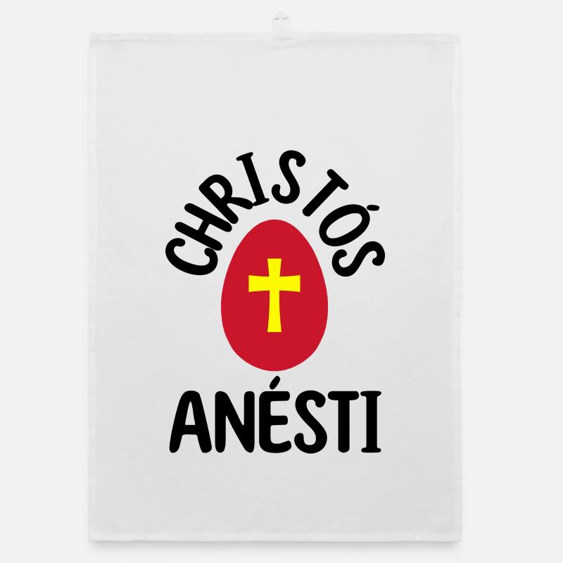 Christos Anesti Greek Easter Egg Orthodox Easter Organic dish towel