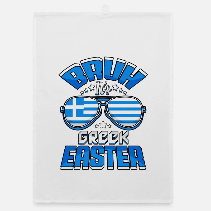 Orthodox Easter Bruh It Is Greek Easter Organic dish towel