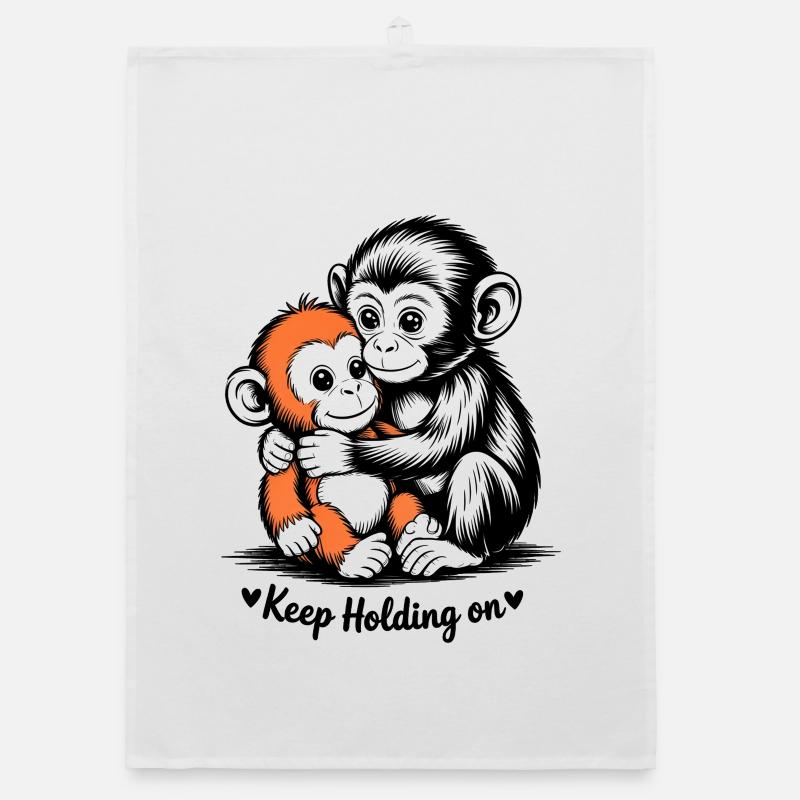 Hugging Monkey Duo Organic dish towel