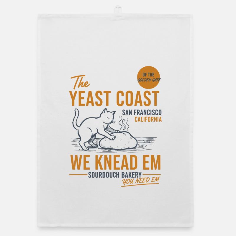 An der Hefeküste kneten wir sie Sauerteig Organic Geschirrtuch