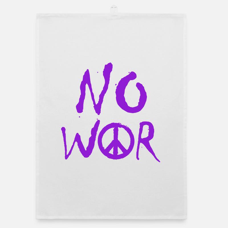 NO WAR – Statement for peace against war Organic dish towel
