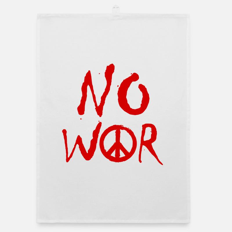 NO WAR – Statement for peace against war Organic dish towel