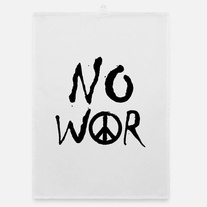 NO WAR – Statement for peace against war Organic dish towel