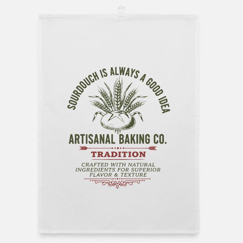 Sourdough Bread Baking Baker Bread Making Local Organic dish towel