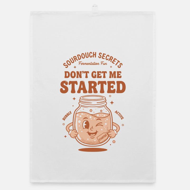 Sourdough Bread Baking Baker Starter Organic dish towel