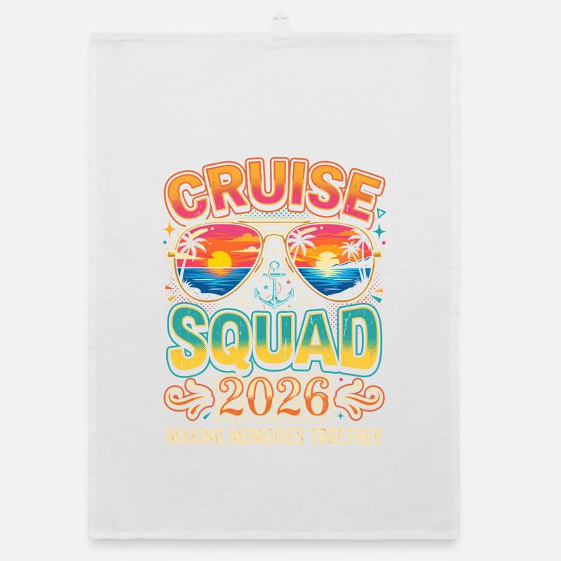 Cruise Squad 2026 Sunset Organic dish towel