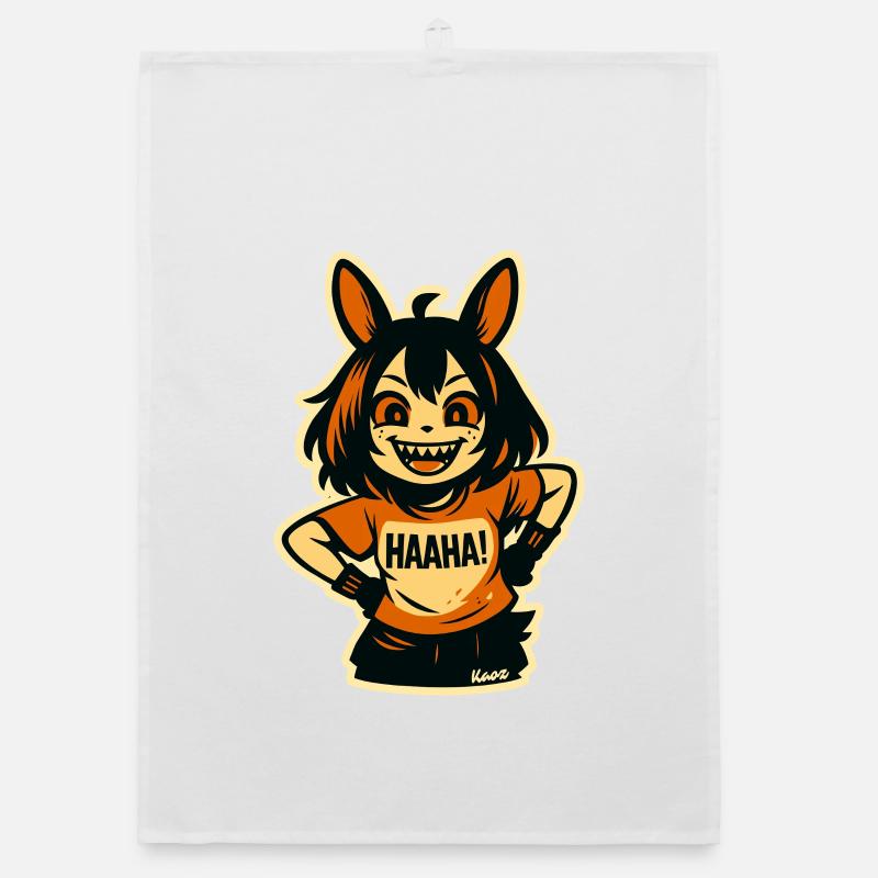 Midnight Mischief Wolf Sprite Organic dish towel