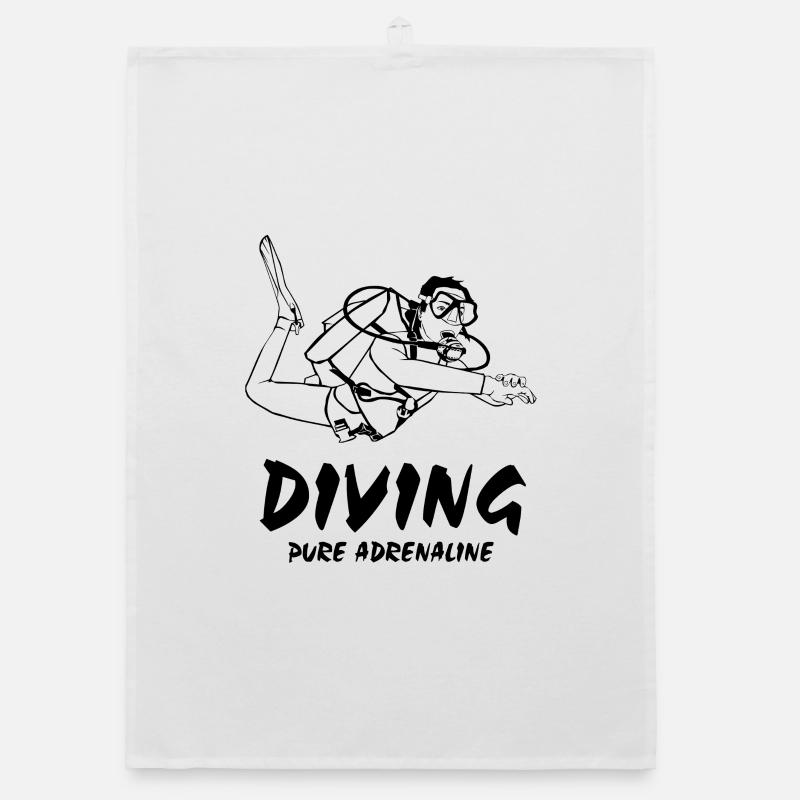 Plongée - Plongée - Plongeur Torchon bio