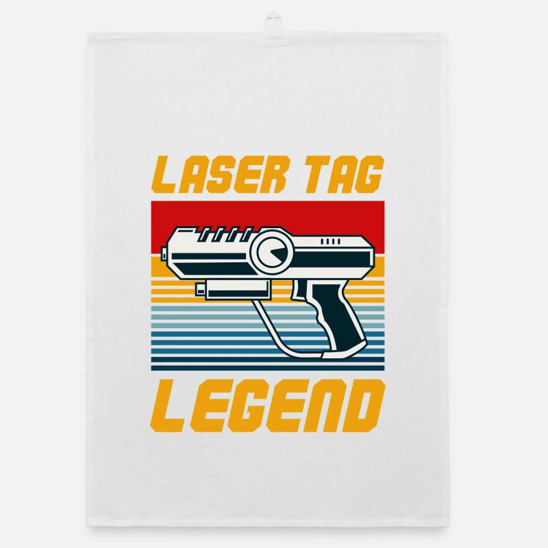 Graphique Laser Tag Legend Retro Blaster Torchon bio
