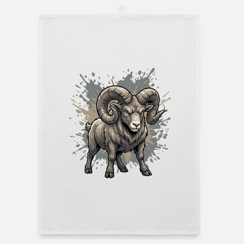 Aries Power Grayscale Organic dish towel