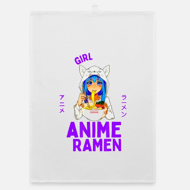 Nur ein Mädchen, das Anime liebt Organic Geschirrtuch