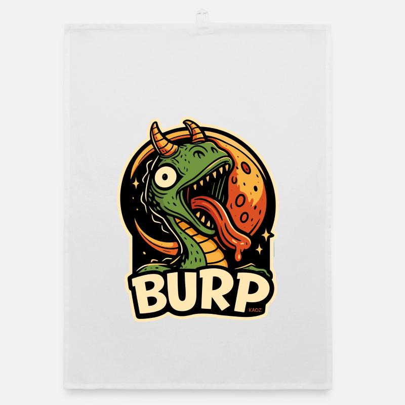 Burp Dragon Moon Tee Organic dish towel