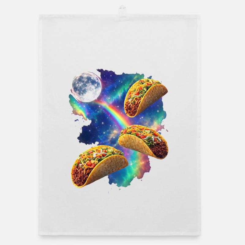 Kosmische Taco-Regenbogen Organic Geschirrtuch